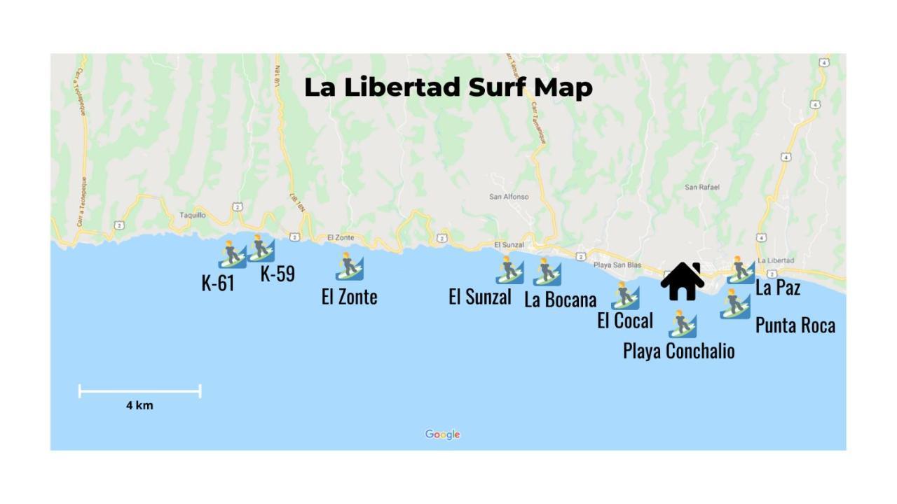 Pelicano Surf Camp Apartman La Libertad Kültér fotó